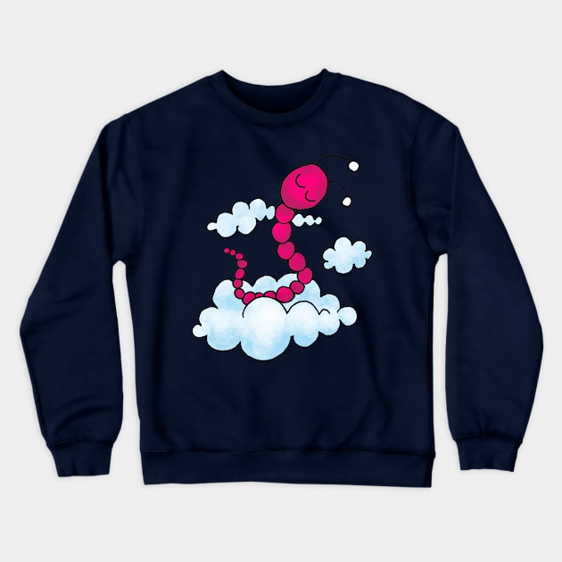 worm on cloud Crewneck Sweatshirt by MerryDee